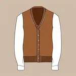 brown sweater vest image